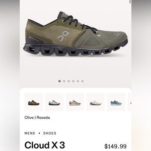 On Cloud Sneaker Green size 10